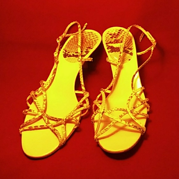 Cole Haan Shoes - Cole Haan 9B Python strappy heel